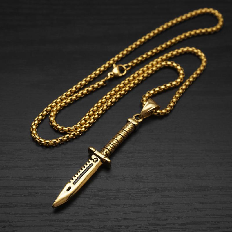 4:Gold with 60cm square pearl chain