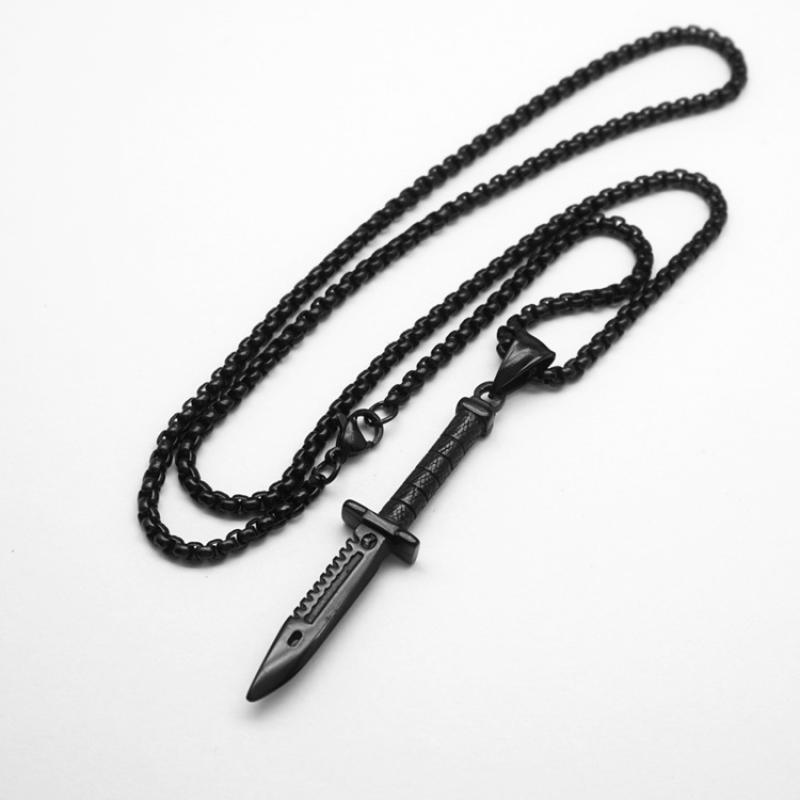 6:Black with 60cm square pearl chain