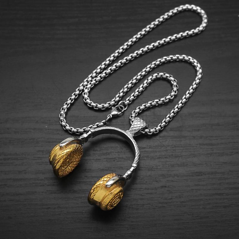 4:Gold with 4mm60cm square pearl chain