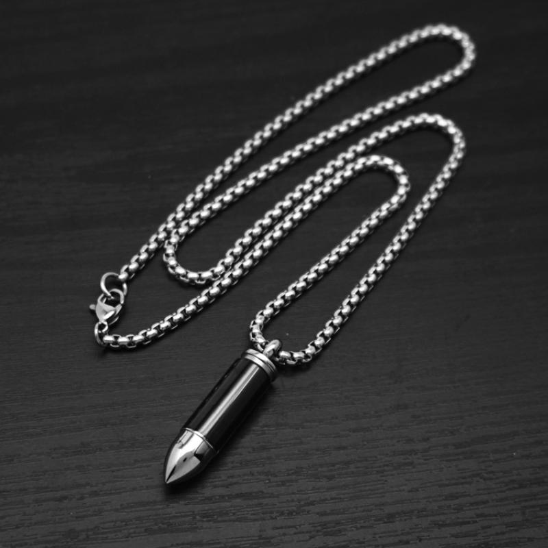 Black small size with 60cm square pearl chain