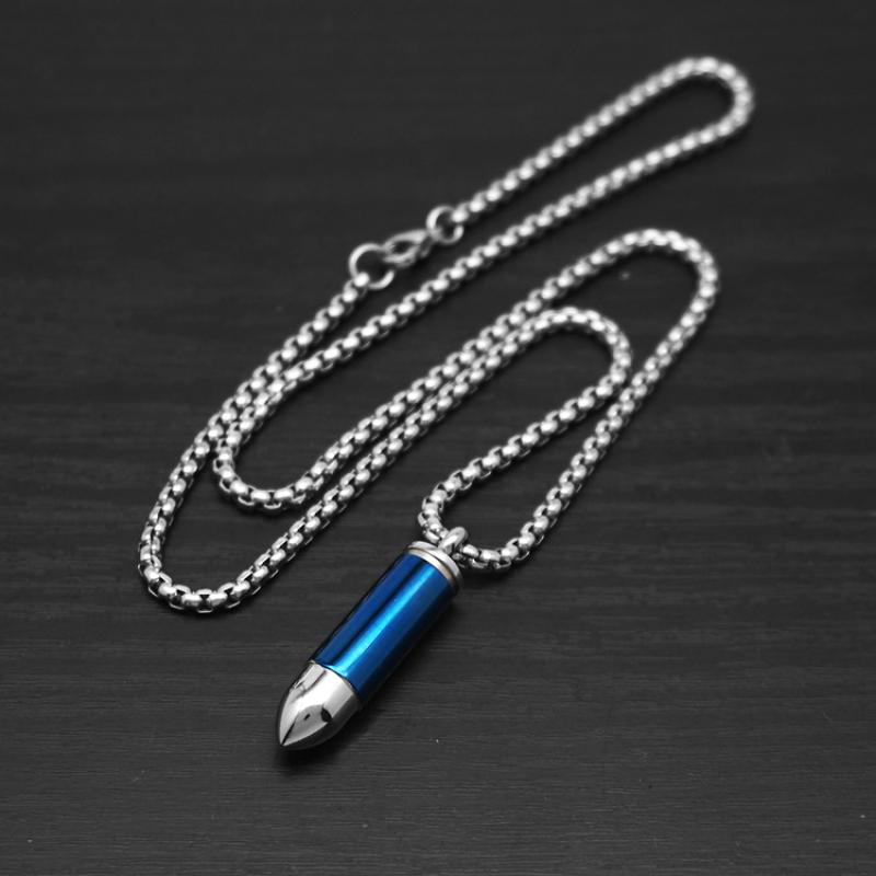 Blue small size with 60cm square pearl chain