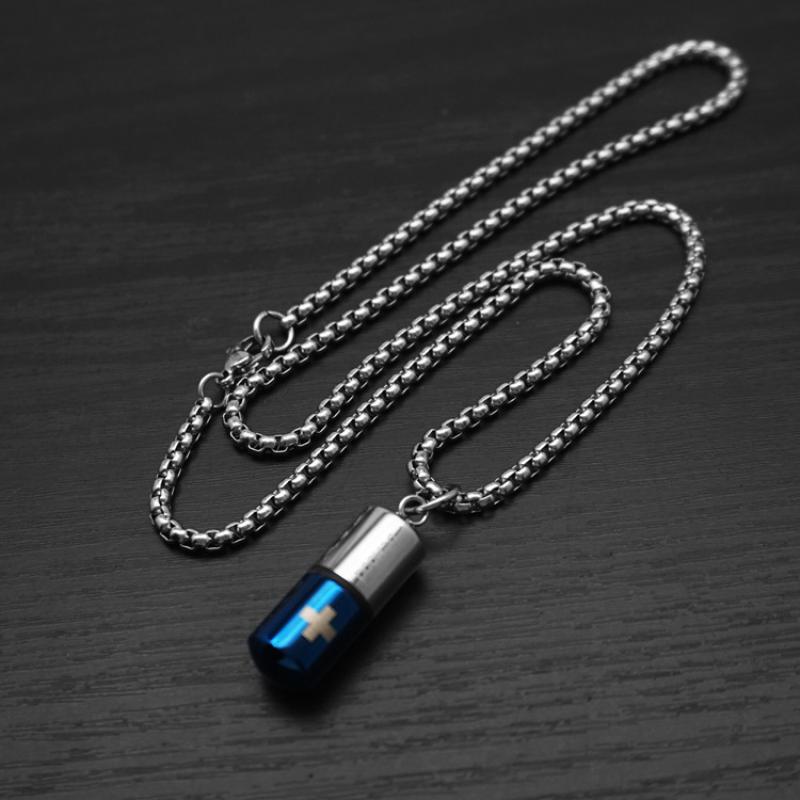 12:Blue with 60cm square pearl chain