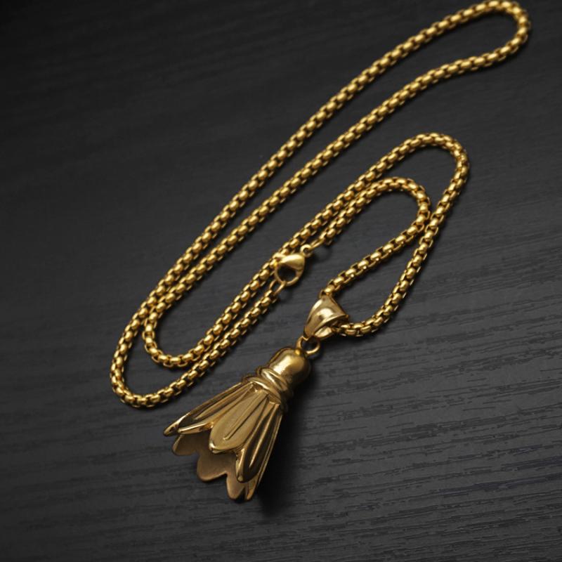 4:Gold with 60cm square pearl chain