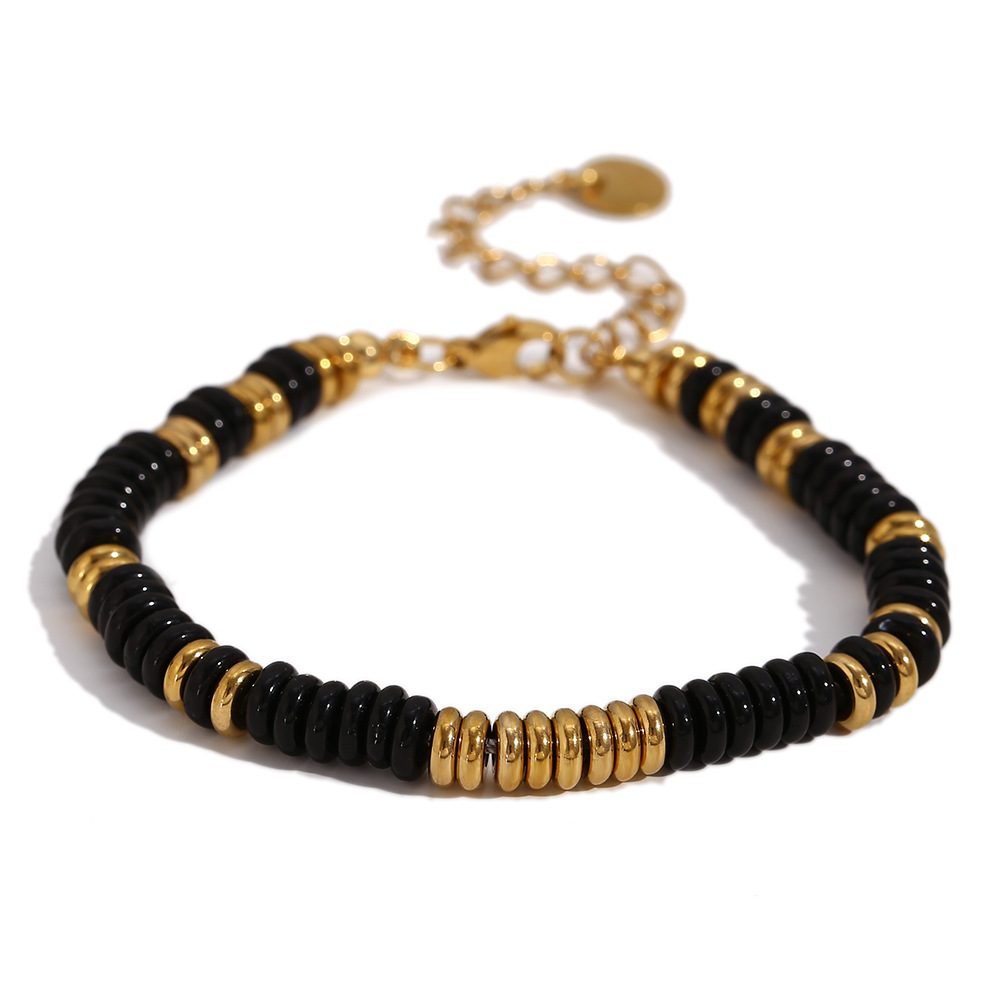 Gold-black agate