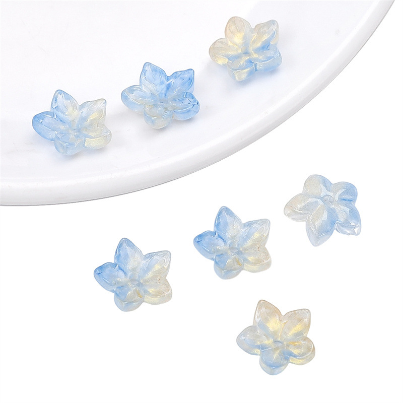 13:Sharp flower gold blue 10/bag