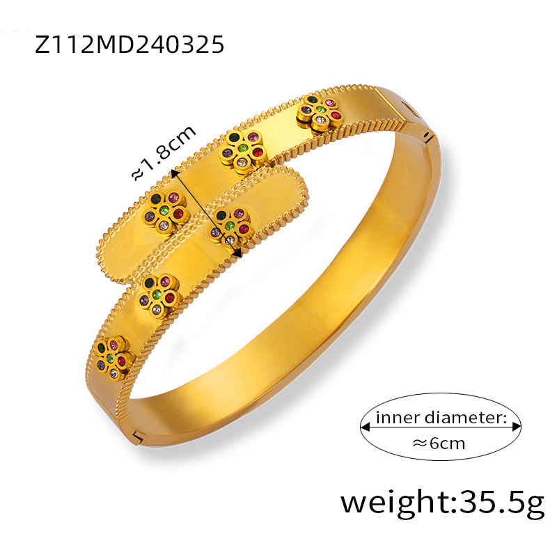2:Z112-gold colored diamond bracelet
