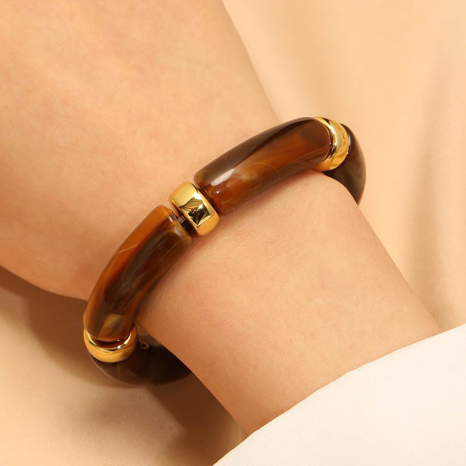 4:Elastic bracelet dark coffee 11188