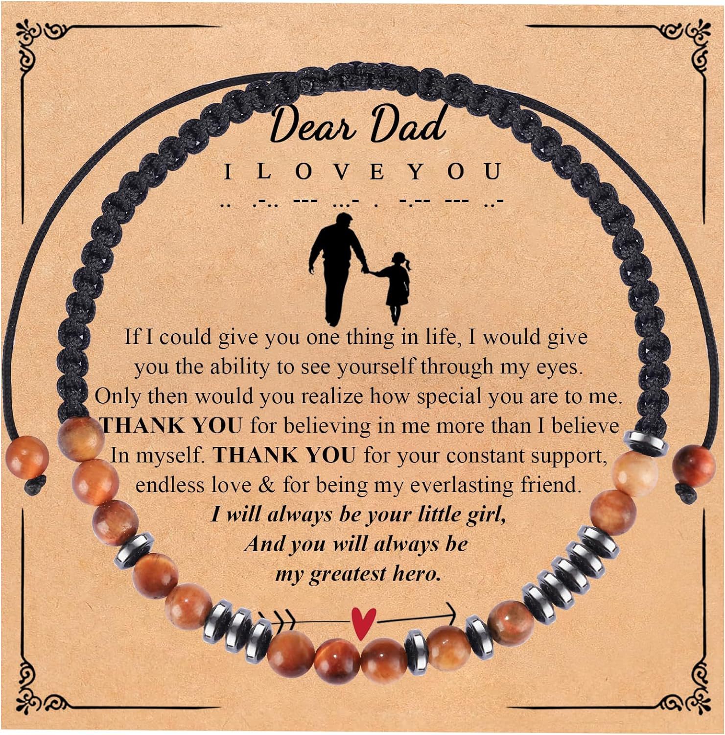 17:Yellow Tiger Eye   Dear Dad card (daughter)