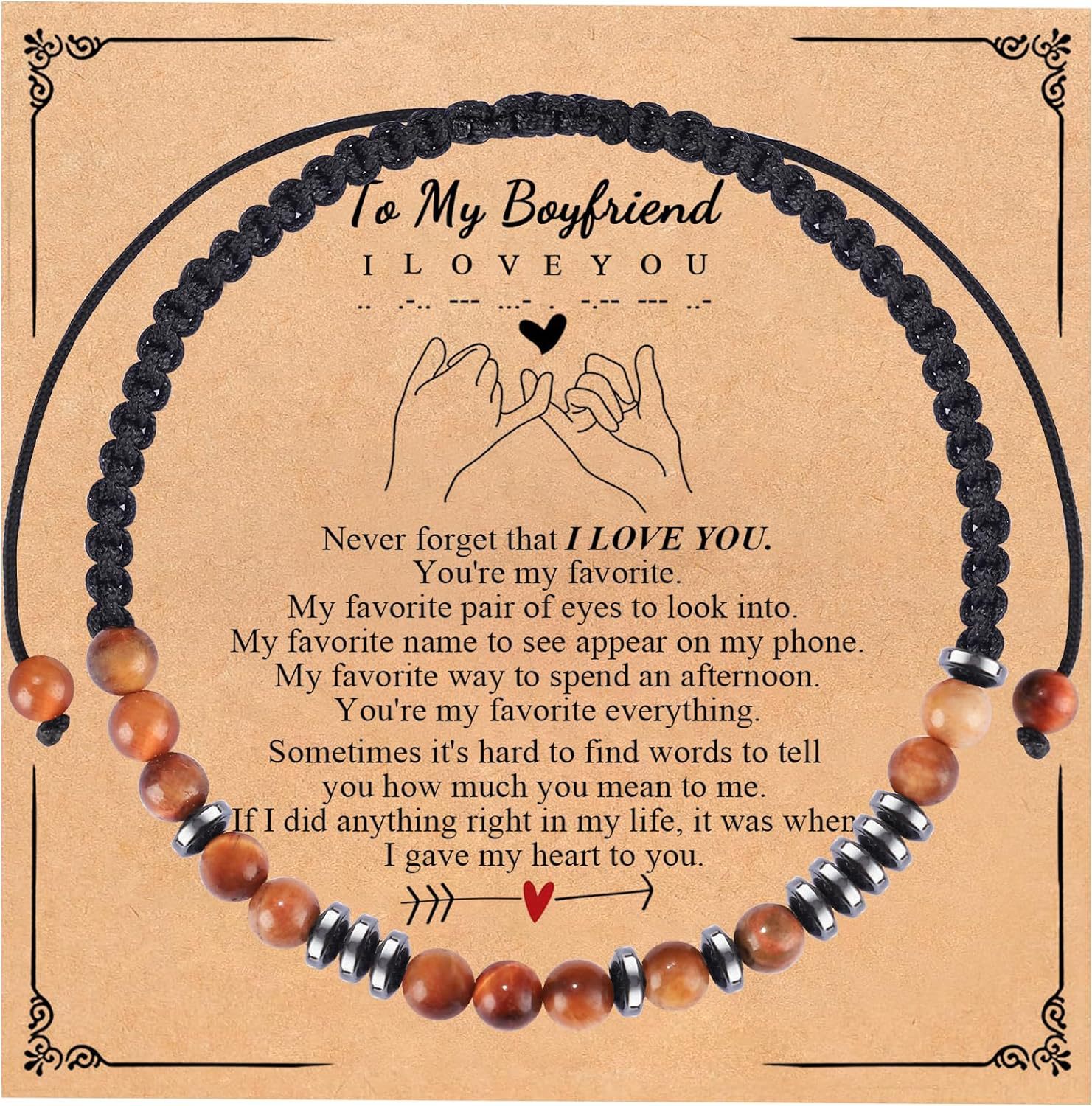 27:Yellow Tiger Eye   To My Boyfriend card