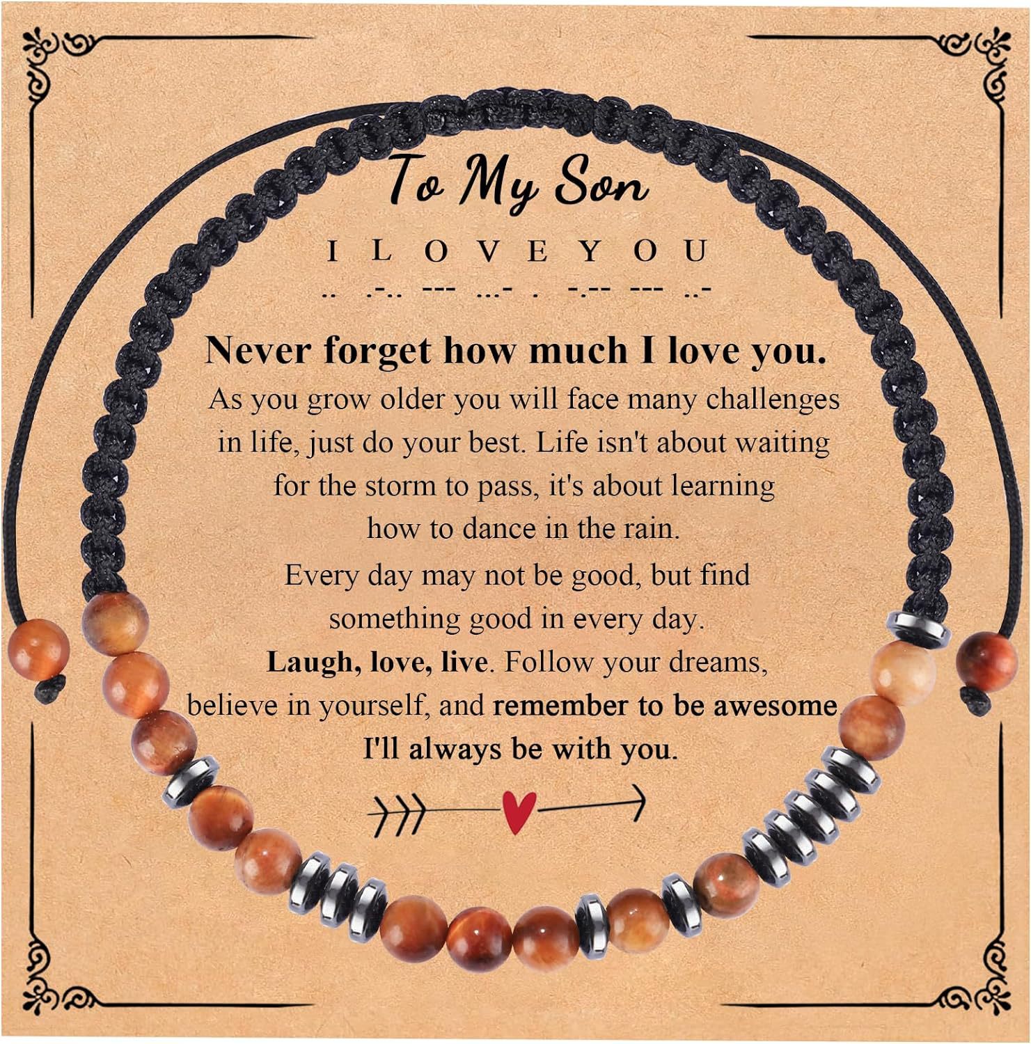 31:Yellow Tiger Eye   To my son card