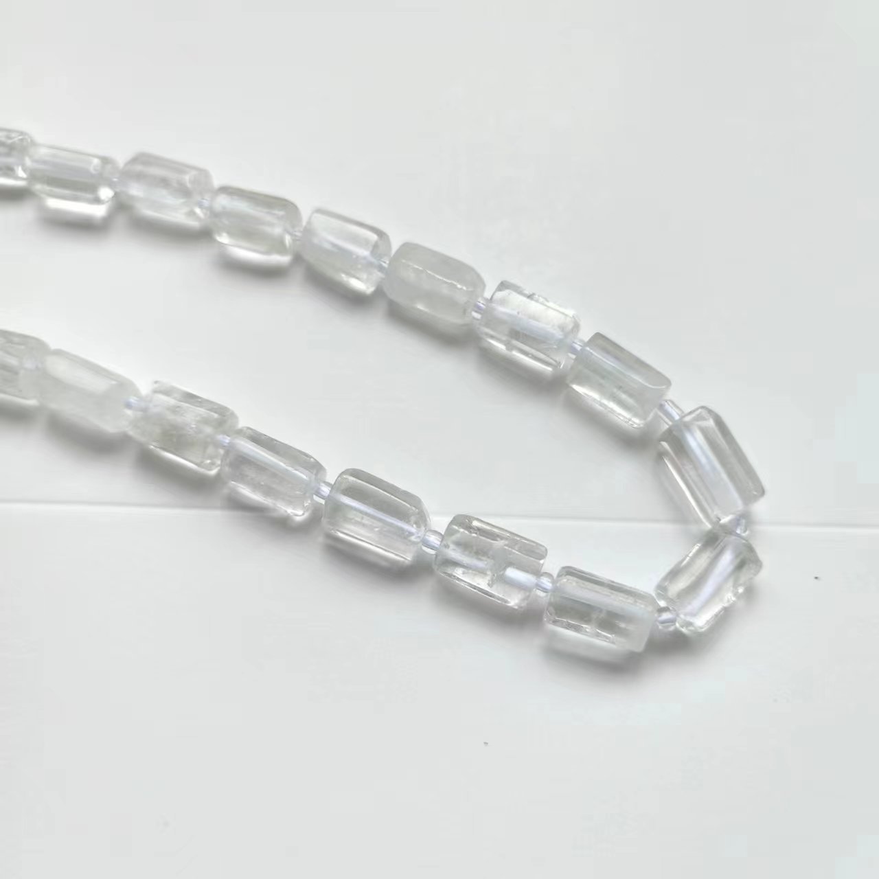 2:Natural white crystal handmade hexagonal column