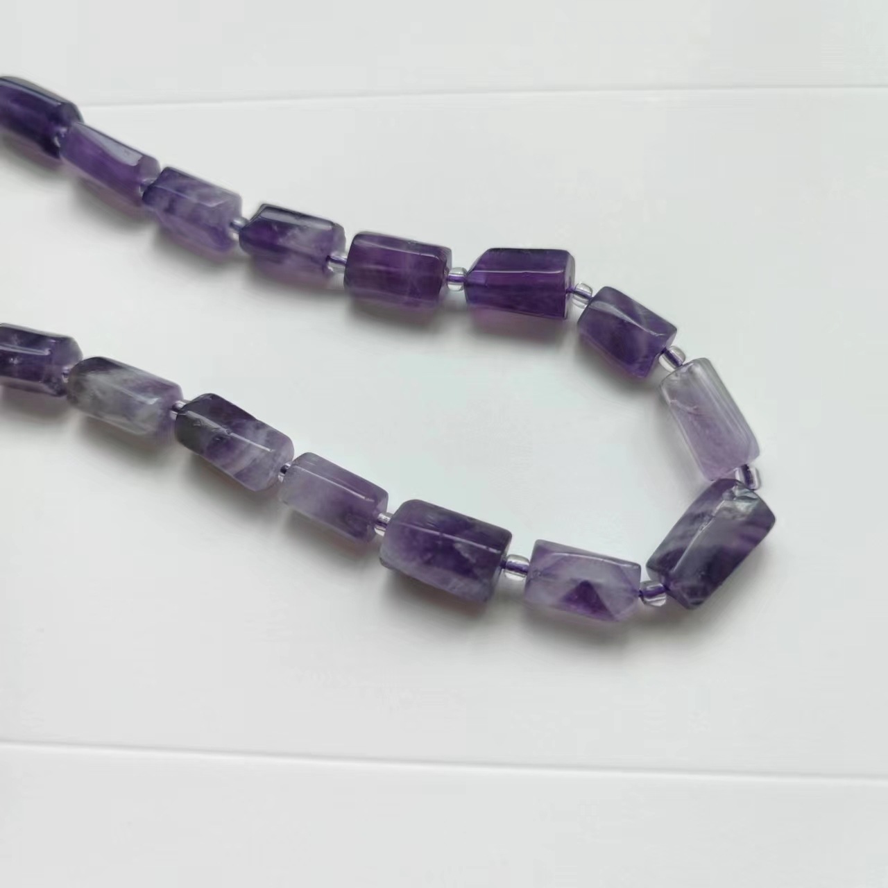 3:Natural amethyst handmade hexagonal column
