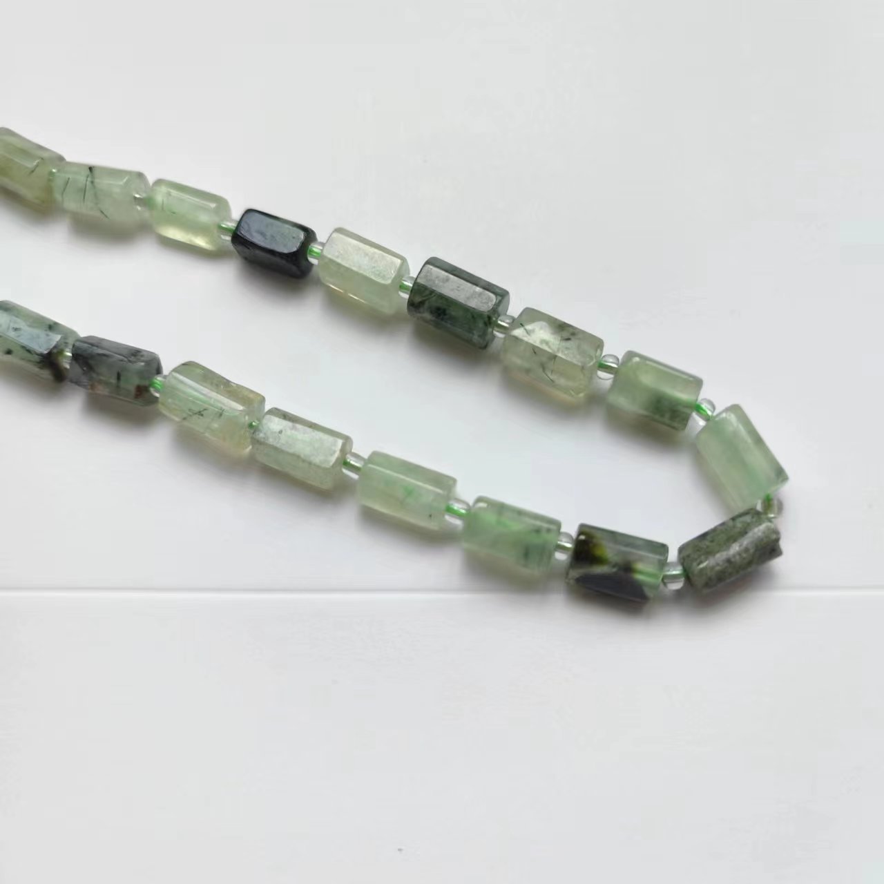 4:Natural prehnite handmade hexagonal column