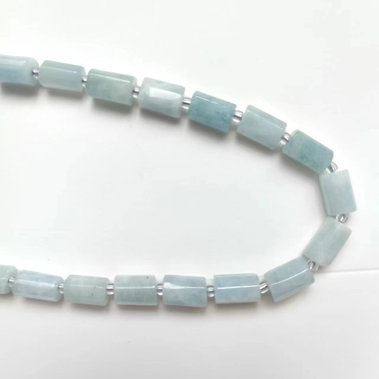 7:Natural aquamarine handmade hexagonal column