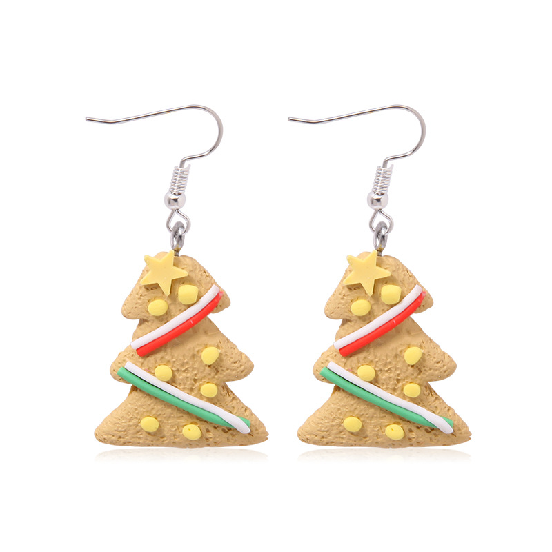 12:Resin Christmas tree earrings
