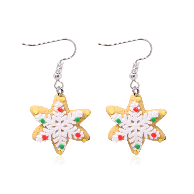 13:Resin snowflake earrings