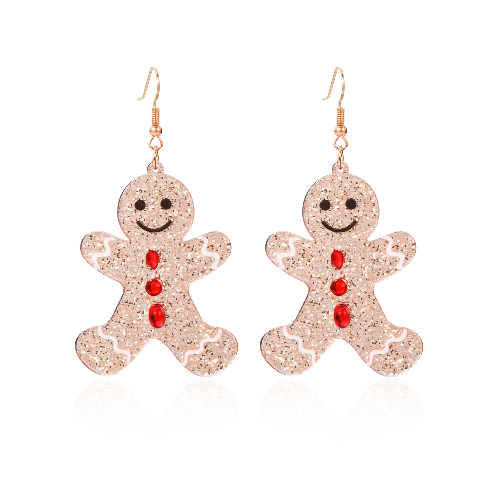 16:Acrylic gingerbread man earrings