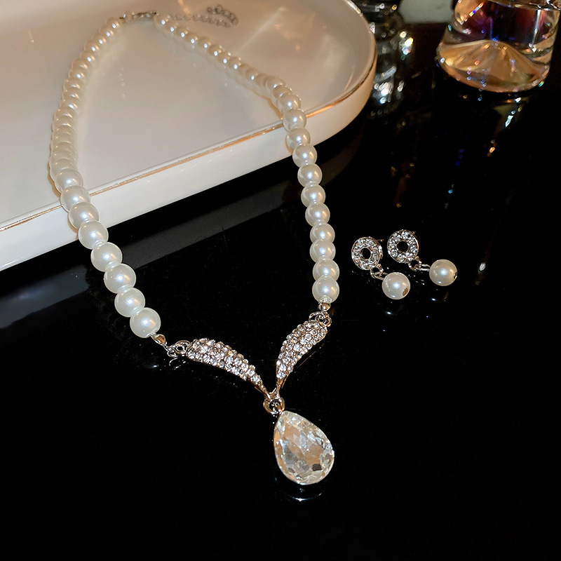 2:2 Piece Set Pearl Drop Necklace