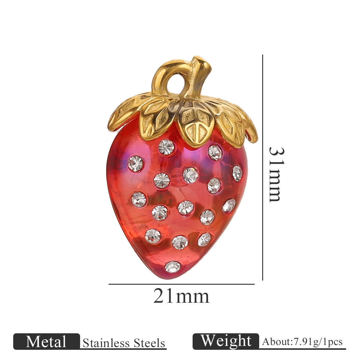 Strawberry pendant red