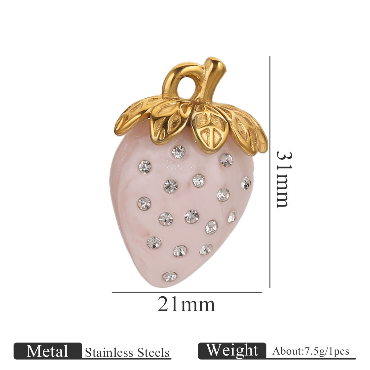 Strawberry pendant white