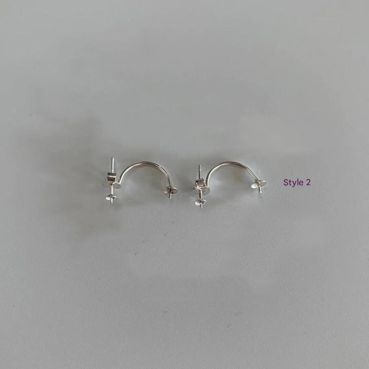 silver [Style 2] 0.9 thread  5mm earplug  4mm disc