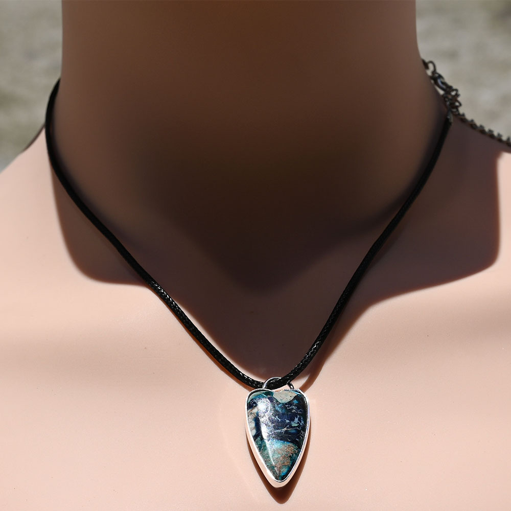 Blue pattern imperial stone (silver)