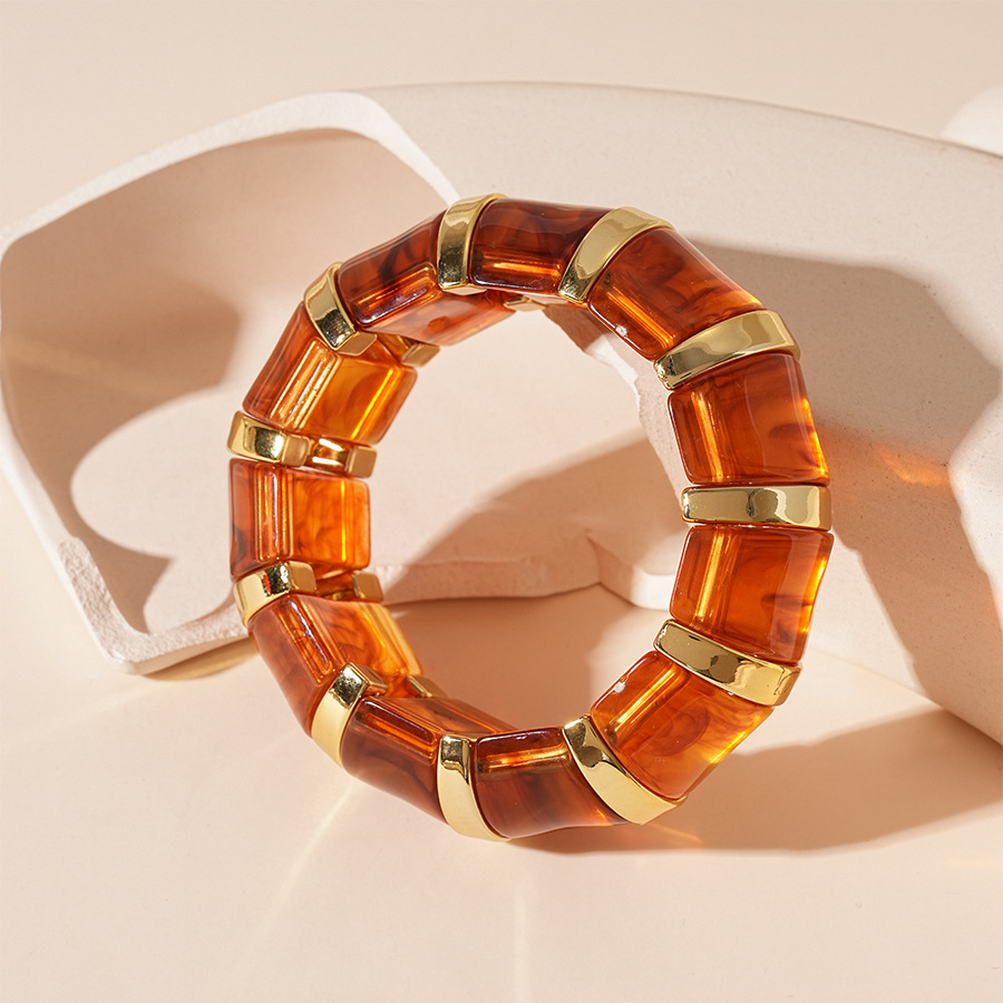 1:Brown smudged acrylic bracelet