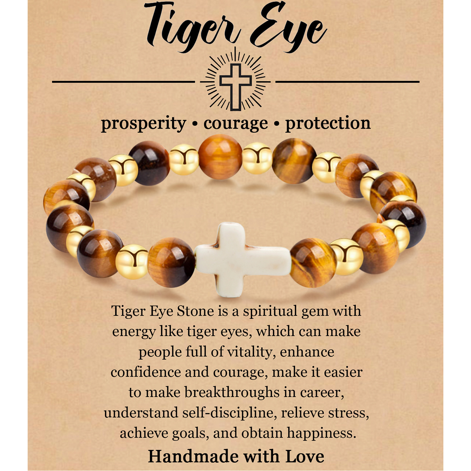 18:Yellow Tiger Eye Gold Bead