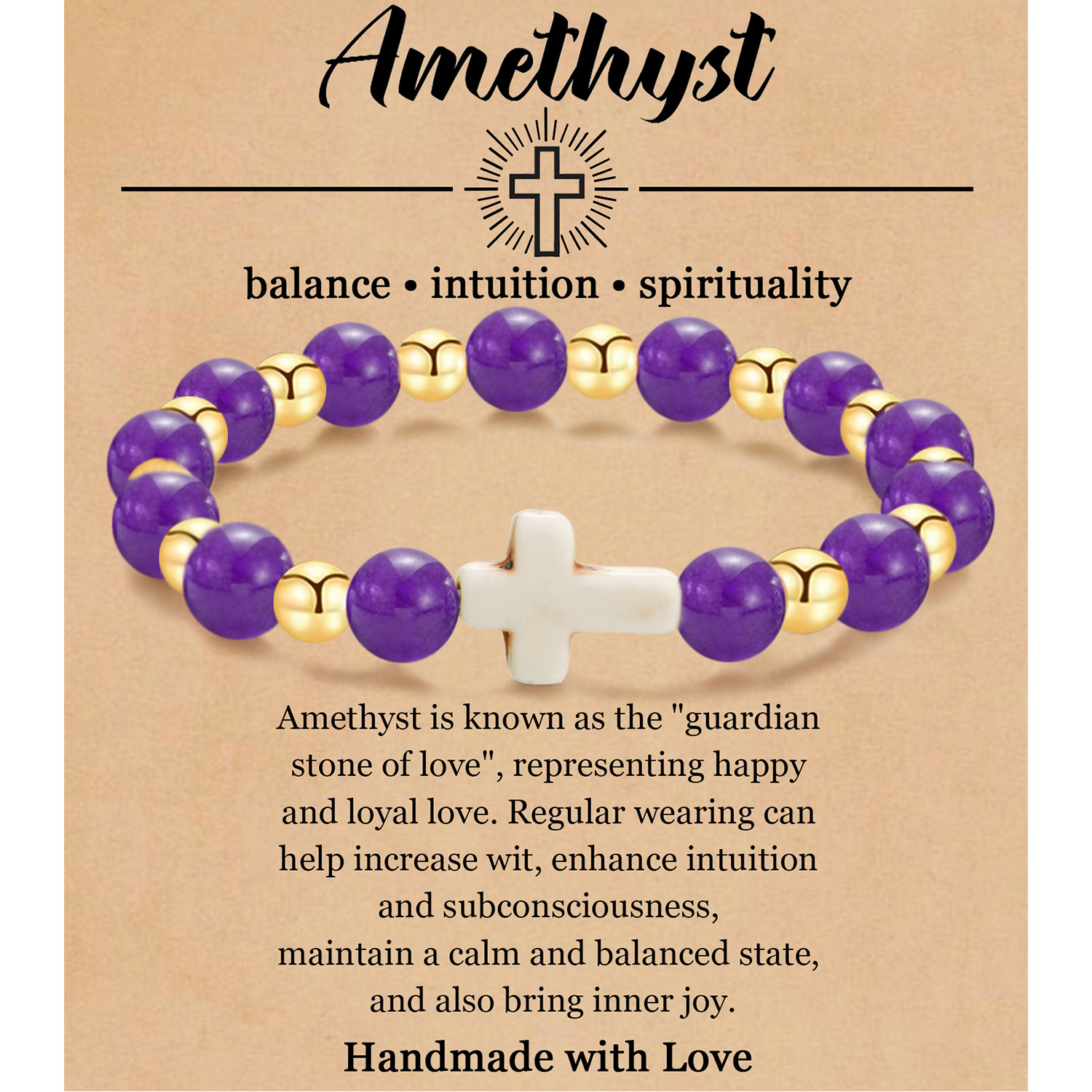 23:Amethyst gold beads