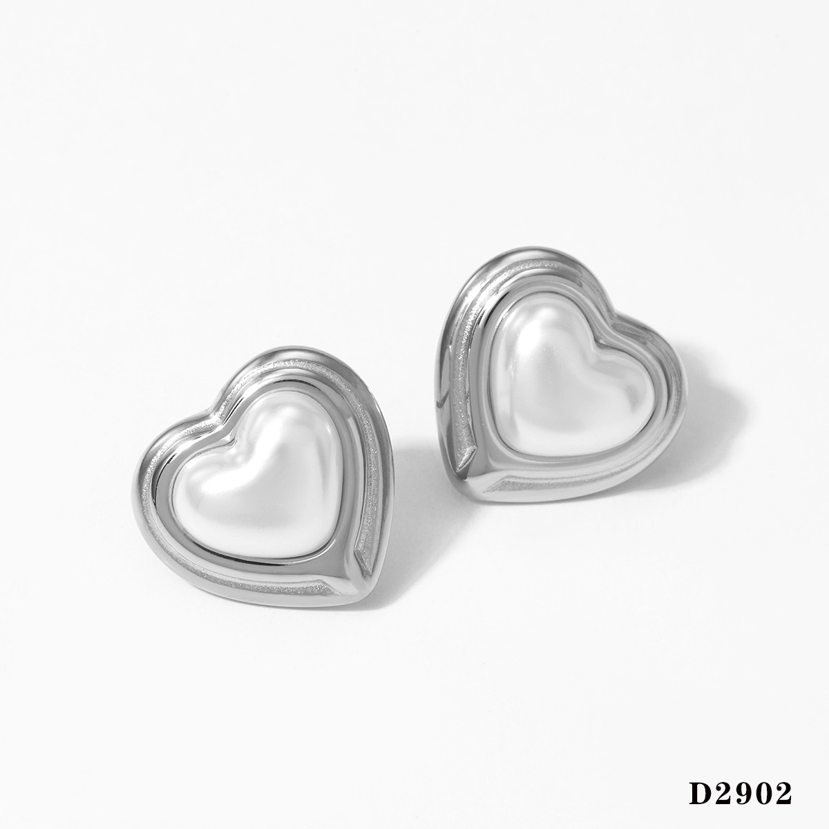 Silver love earrings d2902