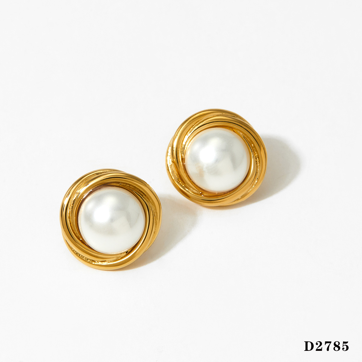Gold earrings d2785