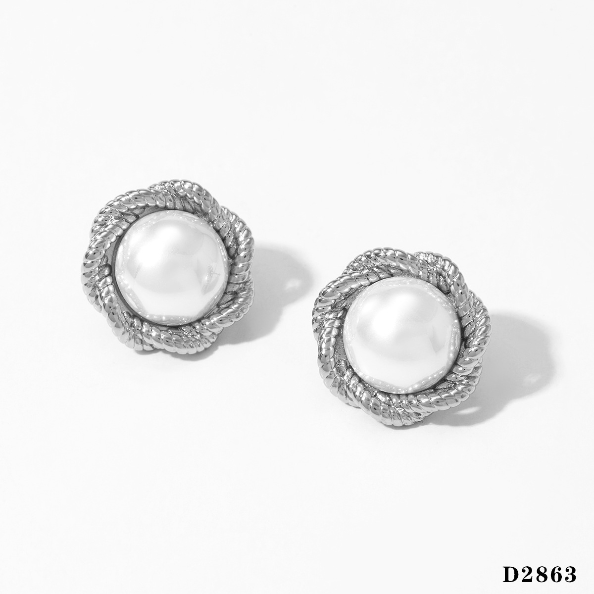 Silver earrings d2863