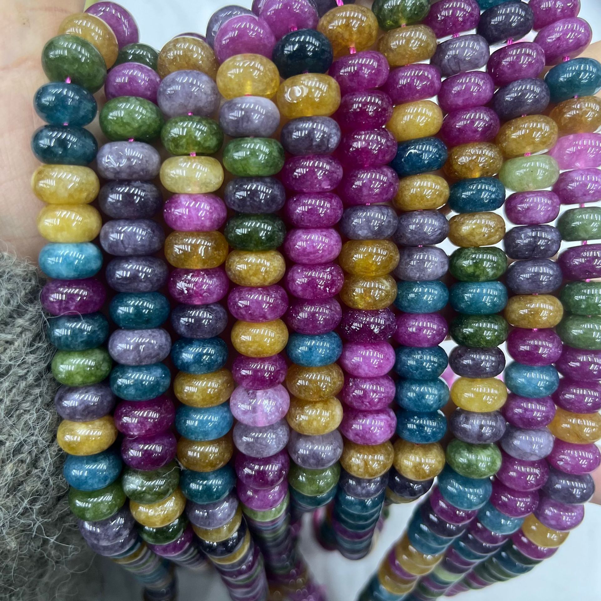 Abacus beads 6×10mm, about 62 beads