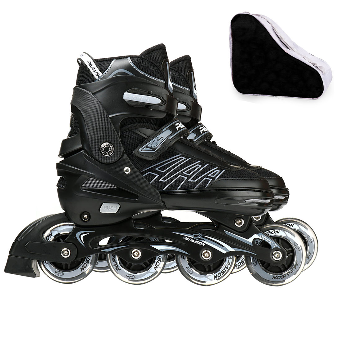 black with shoes bag