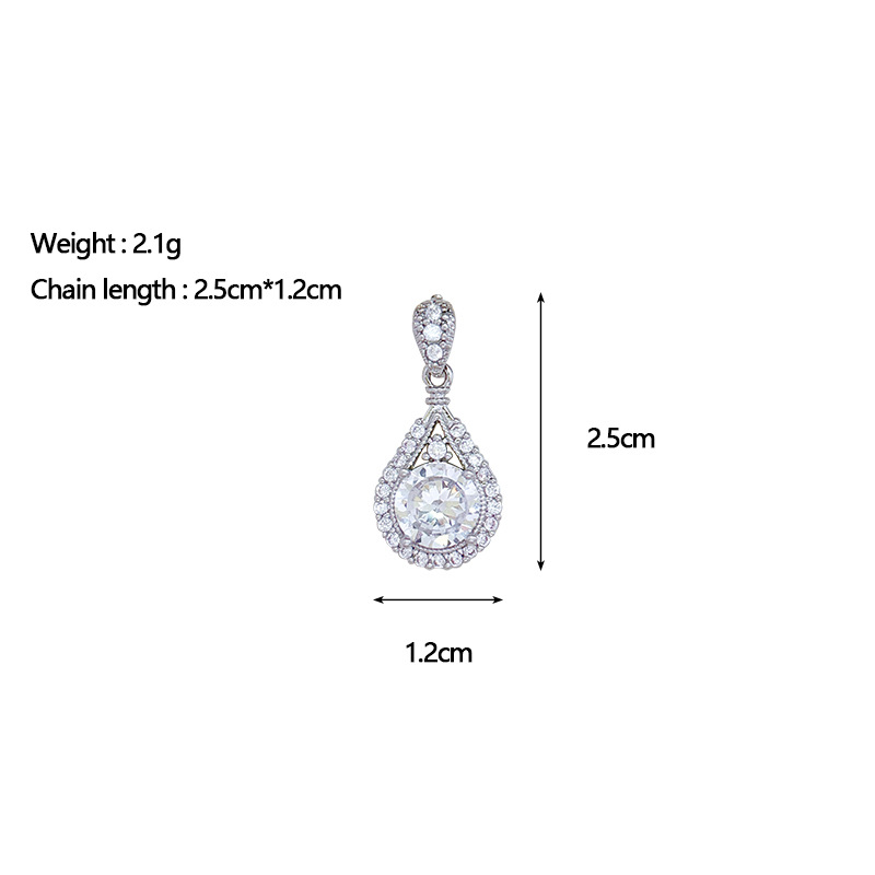 2:Dzf311 silver pendant [copper micro-paved real gold plating]