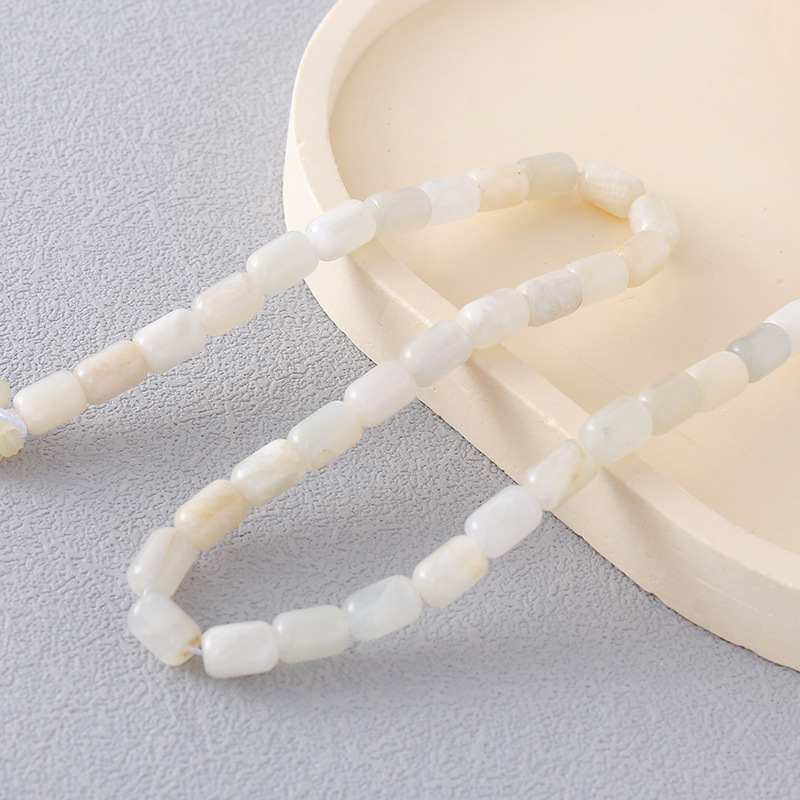 Bucket Beads White Moonlight