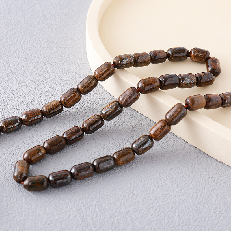 Barrel beads bronze glow
