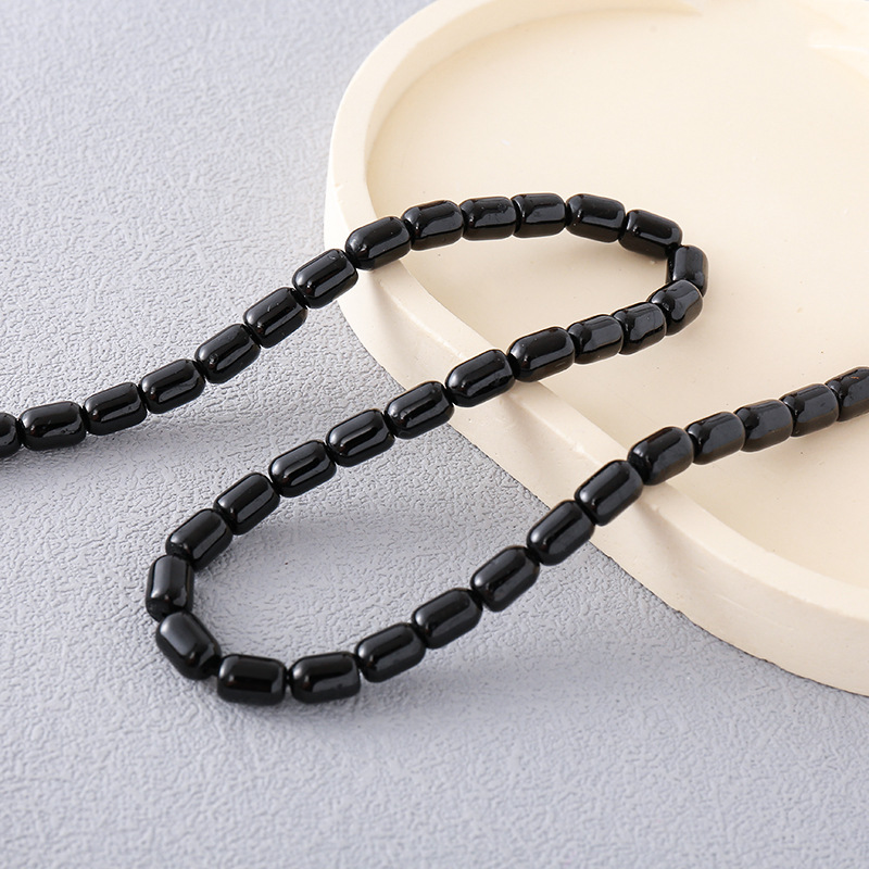 Bucket Beads Black Tourmaline