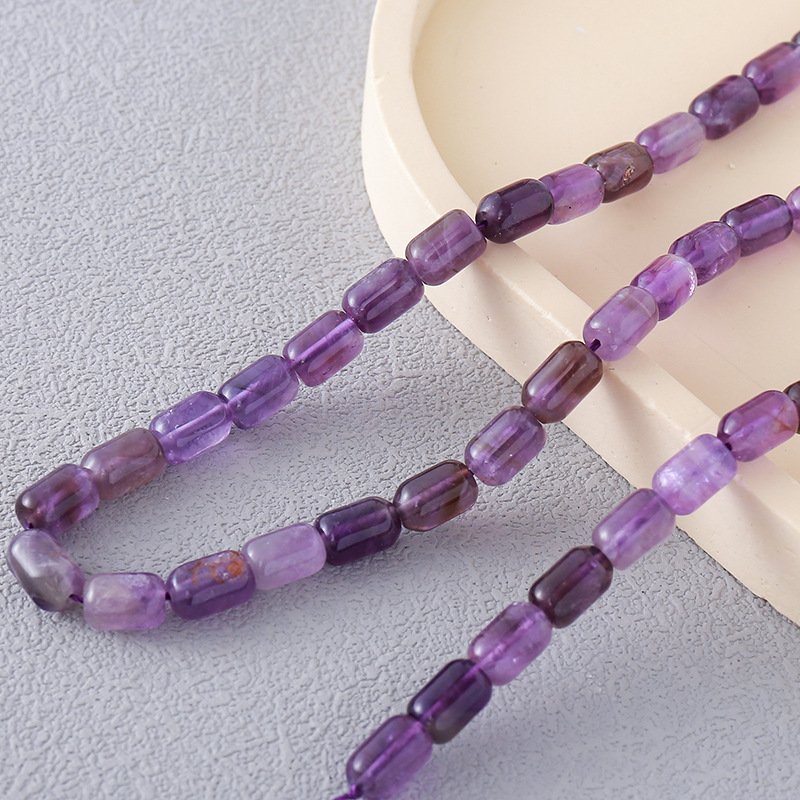Bucket beads amethyst
