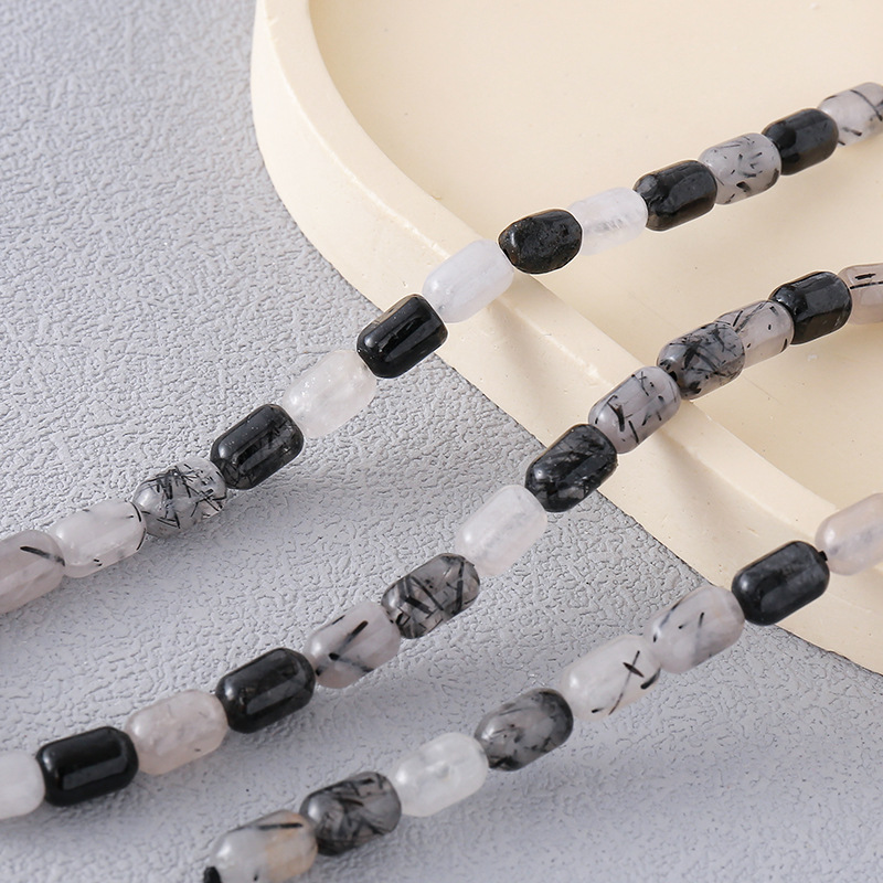 3:Bucket Beads Black Hair Crystal