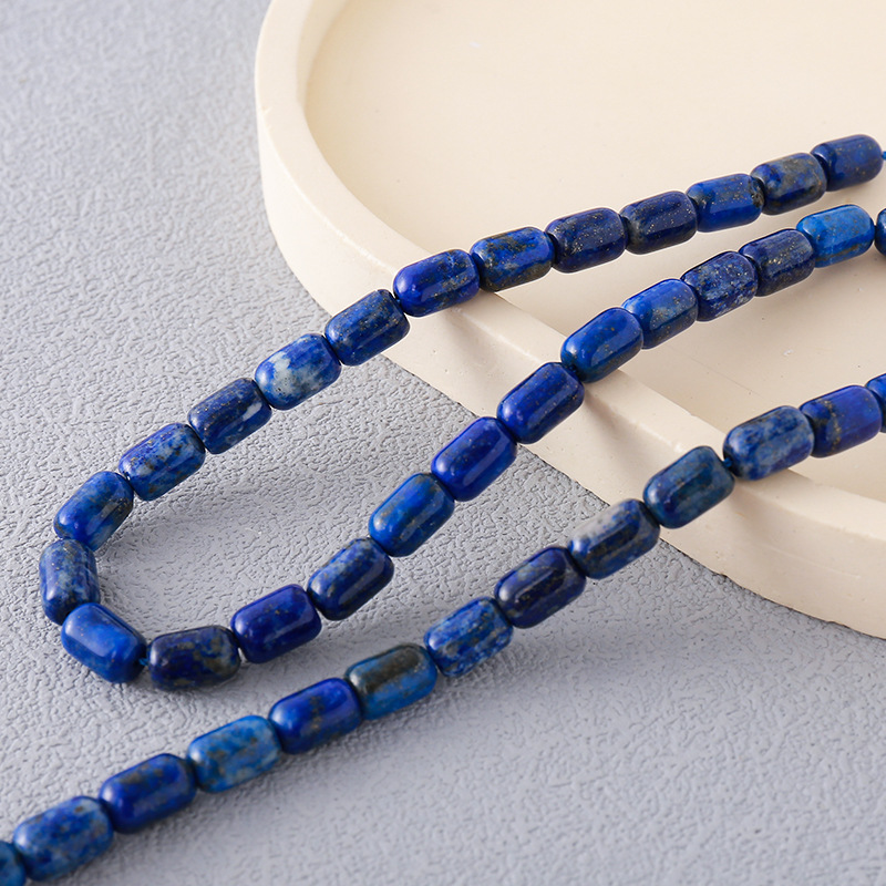 6:Barrel beads green gold