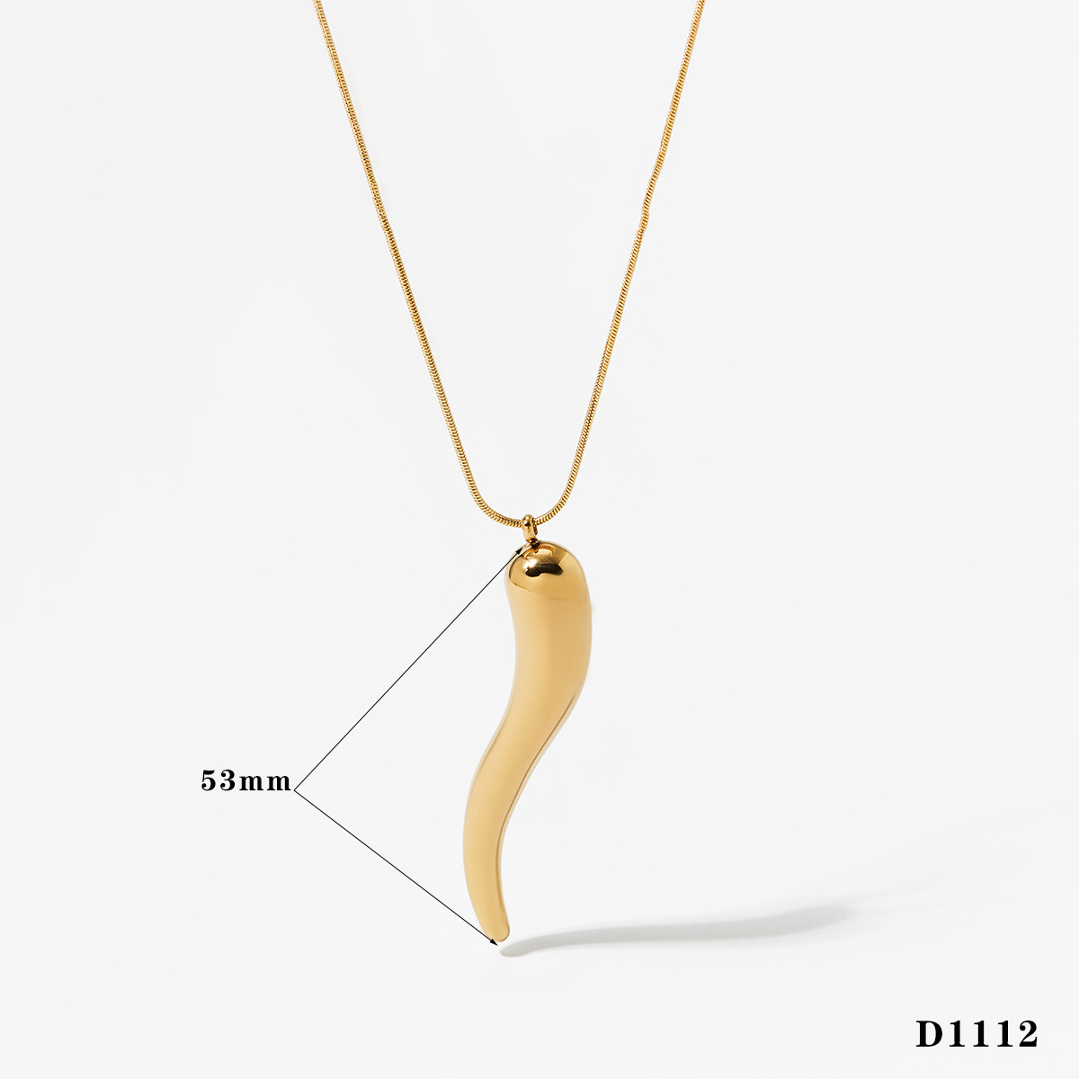 1:Gold Large Necklace (D1112)