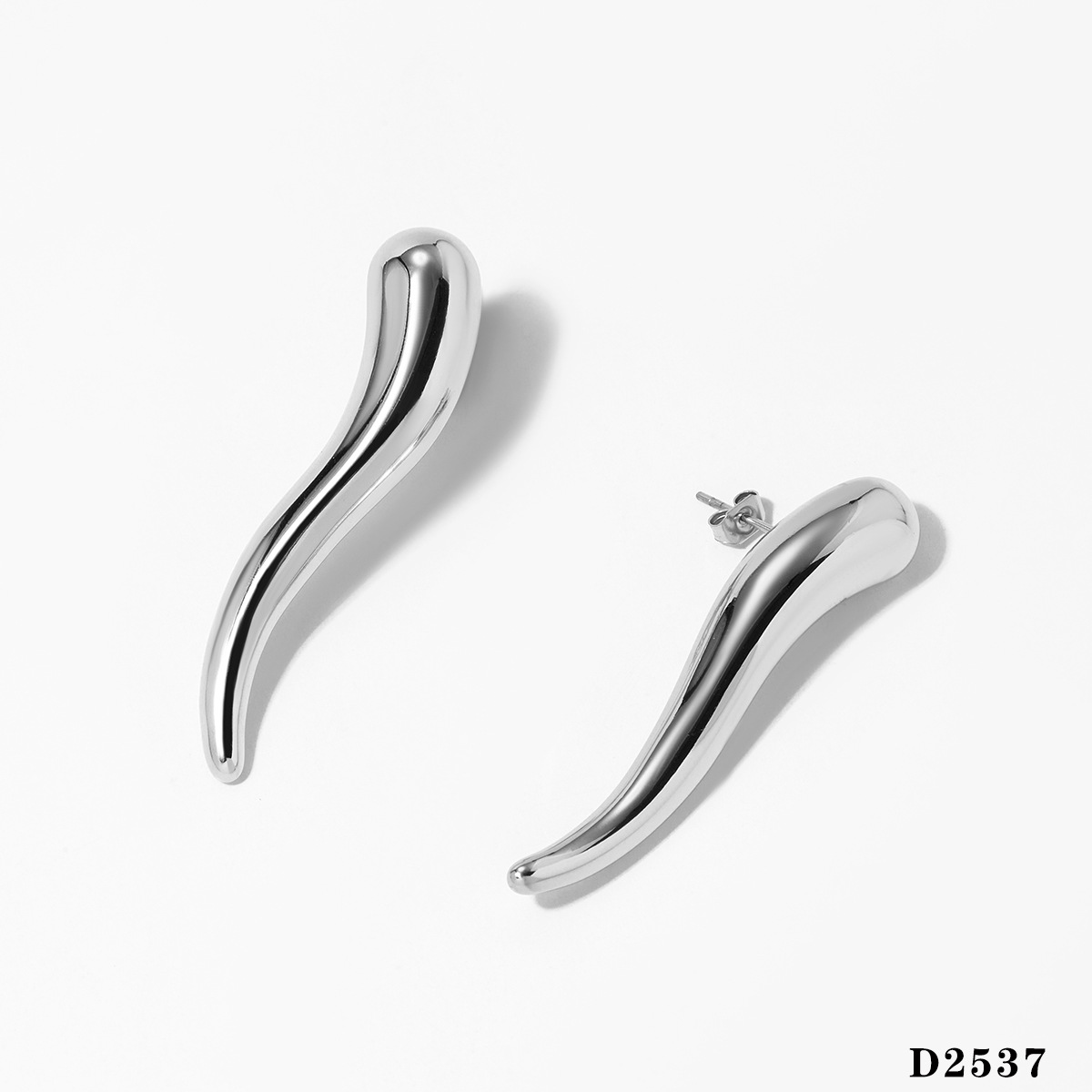 6:silver Large Earrings (D2537)