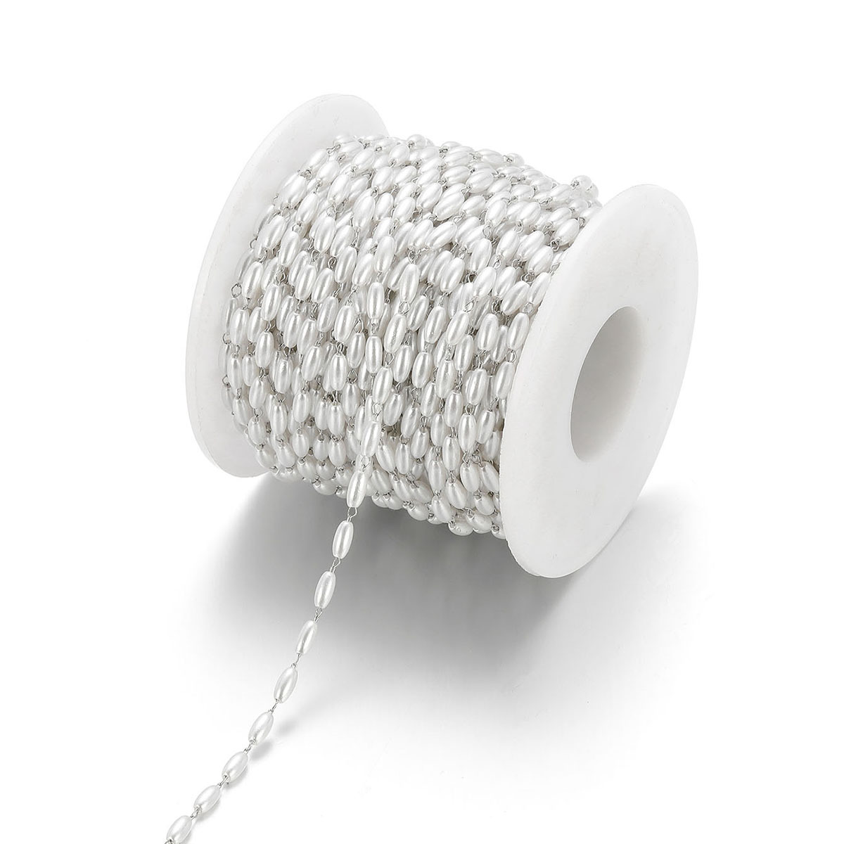 2:3*6mm pearl chain steel color* 2m