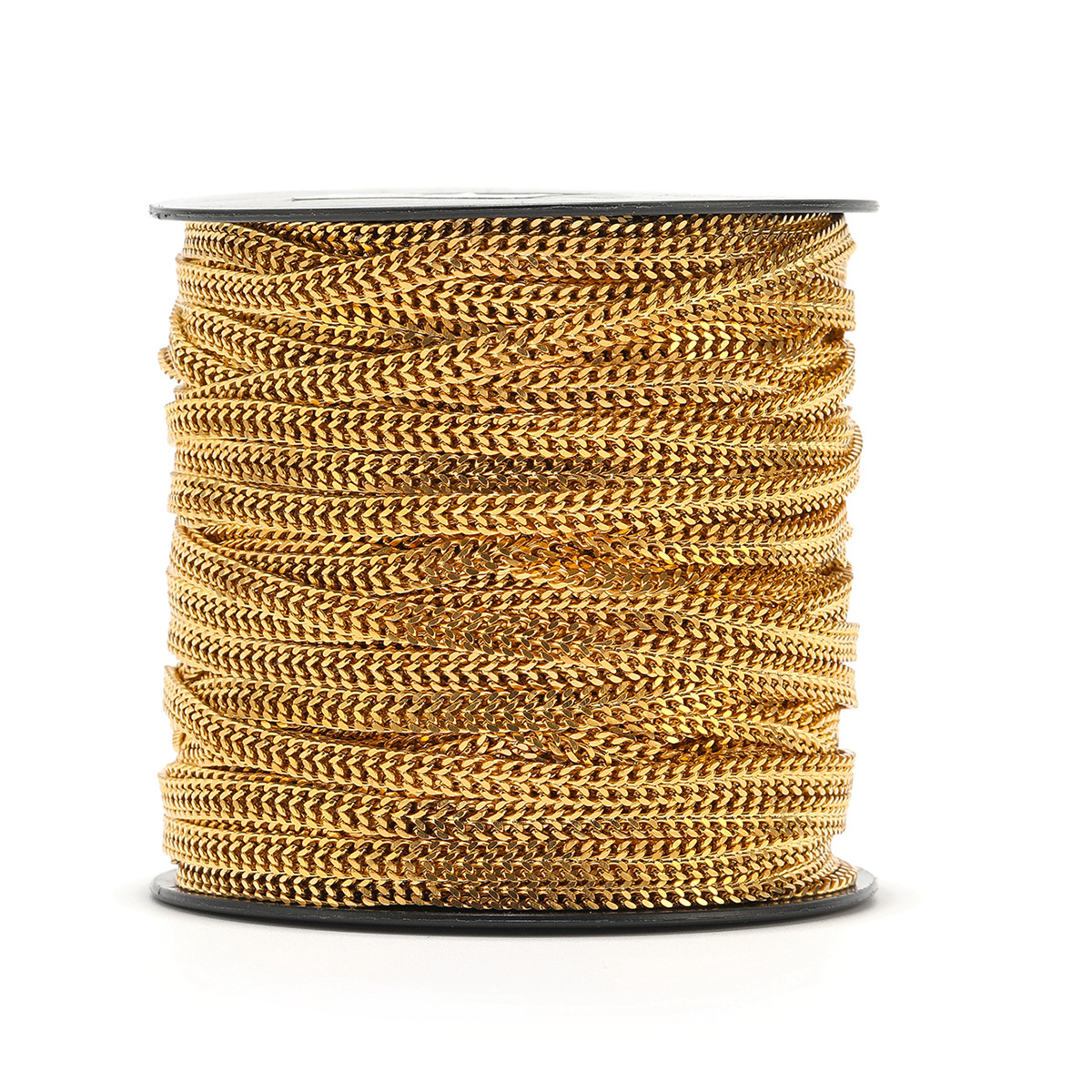 1:5.5mm wide double row grinding chain gold 1m