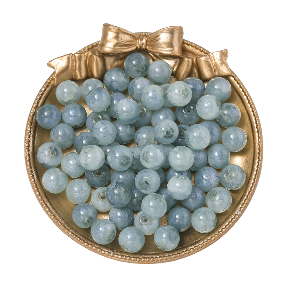 1:10mm glazed blue powder beads-blue ash