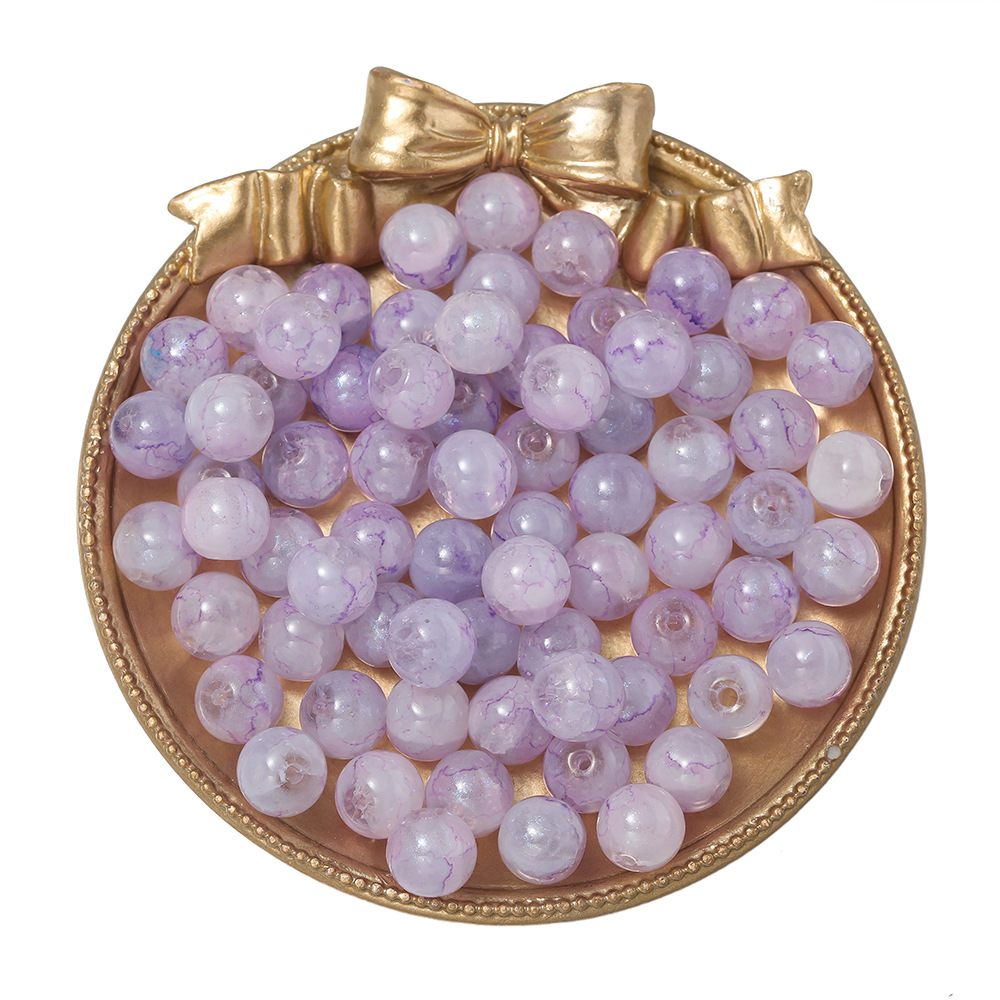 11:10mm glazed blue powder beads-purple