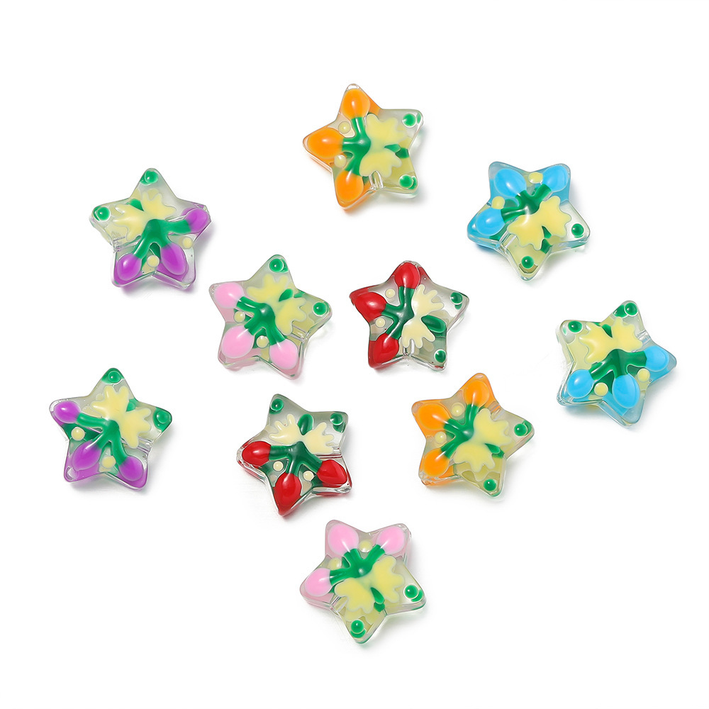 2:Christmas five-pointed star beads-randomly mixed