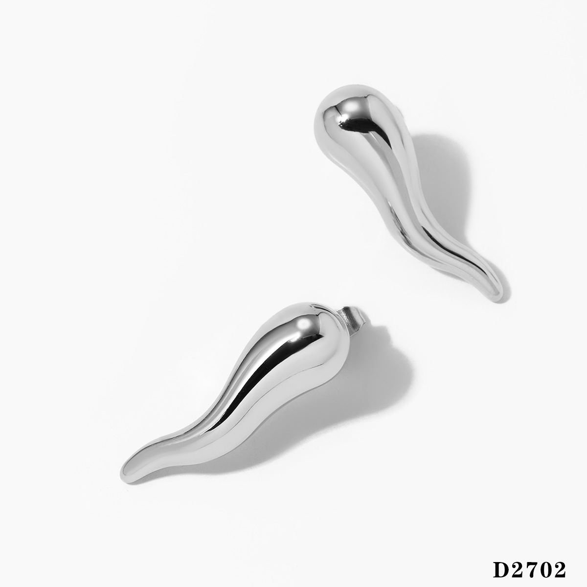silver small size earrings (D2702)