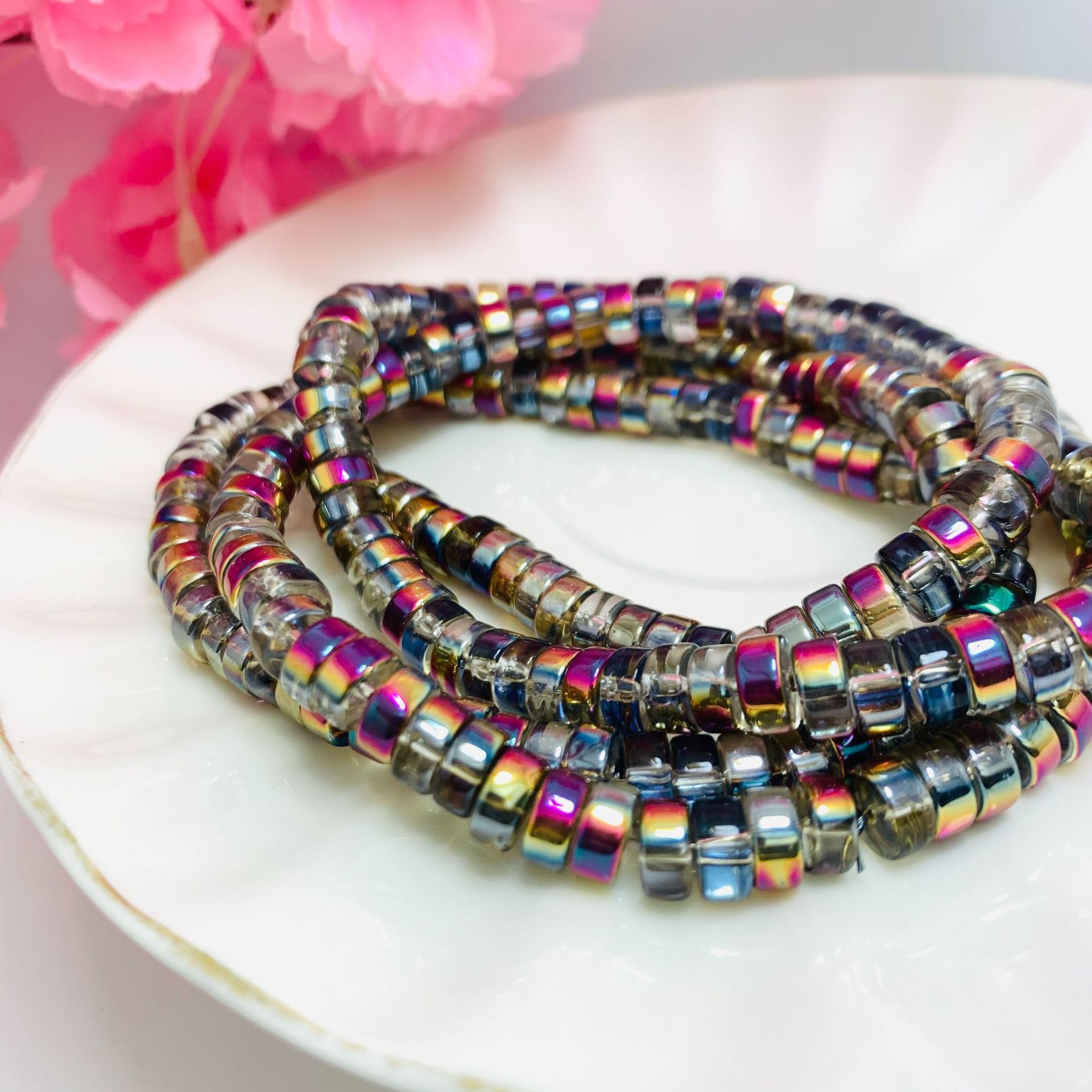 Half purple rose red